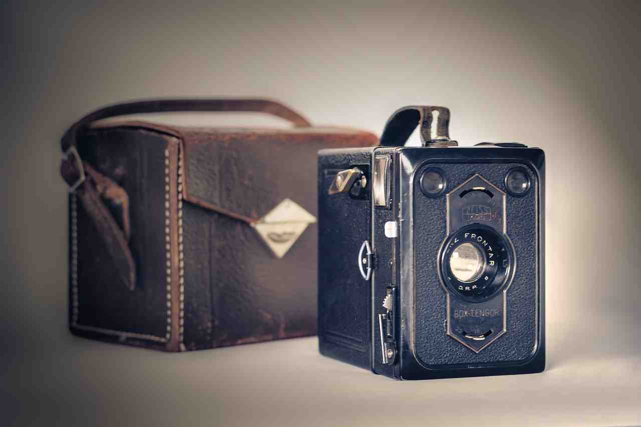 caméra, vieux, nostalgie